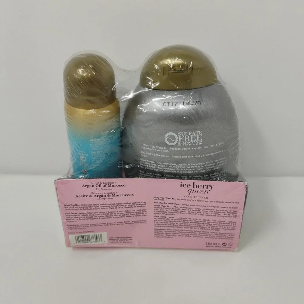 Ogx Ice Berry Queen Conditioner & Argan Oil Of Moroco Dry Shampoo Limited Ed Set